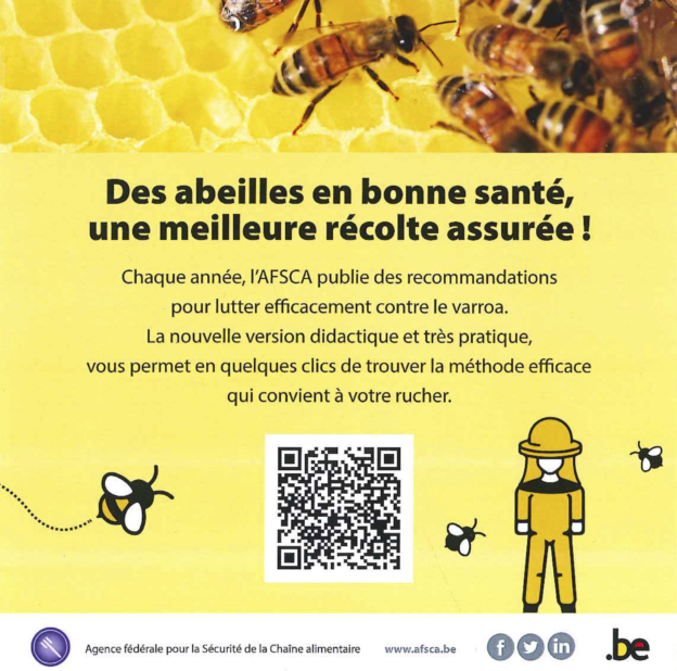 l’AFSCA développe un module didactique pour aider dans la lutte contre varroa